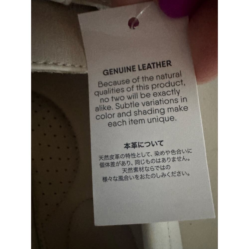 Lands End Off White Cream Leather Slip On Comfort Loafers Flats Shoes Size 10 - Picture 4 of 8